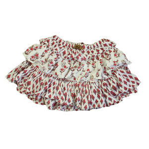 Pink Chicken Girls Ivory | Pink | Purple Floral Skirt size: 2T
